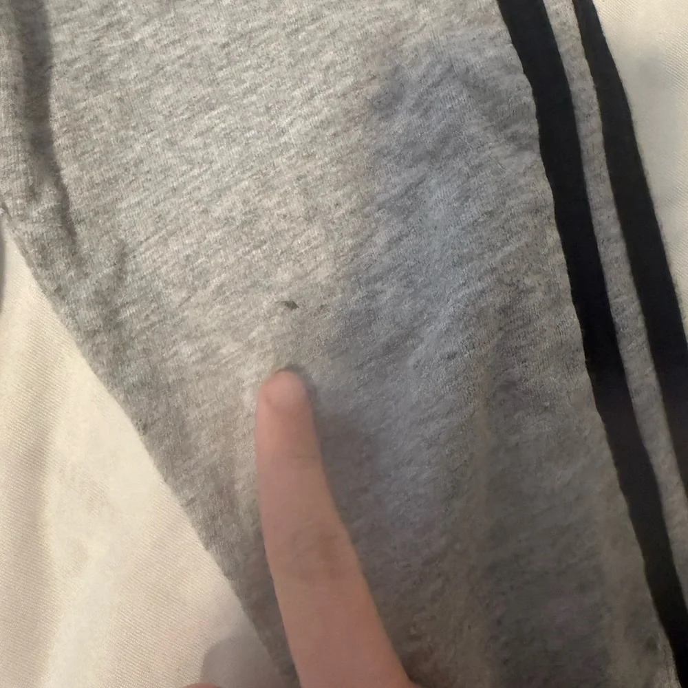 adidas Grey Sweatpants with Black Side Stripes - Kids - Picture 3 of 5